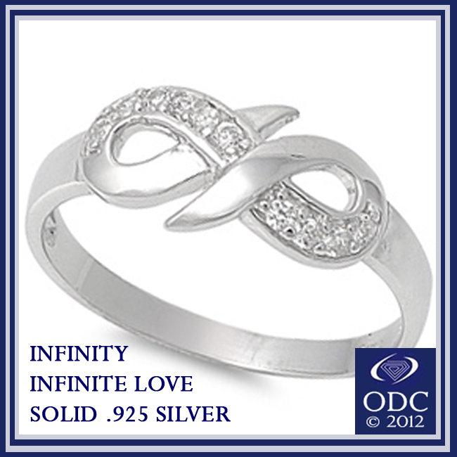 NEW ARRIVAL INFINITY LOVE INFINITY KNOT SOLID STERLING SILVER RING